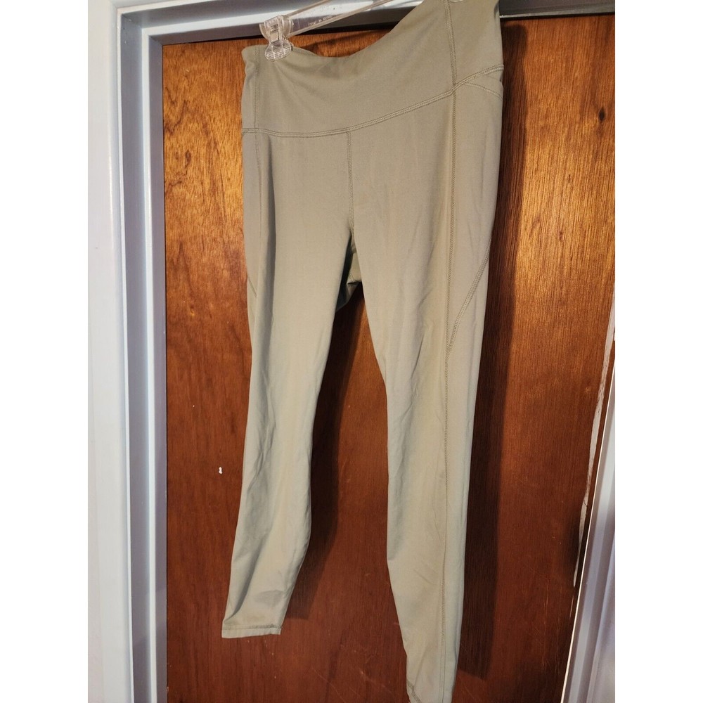 All in Motion Women's Leggings Brushed Sculpt High Rise Pockets Olive Green  Xl